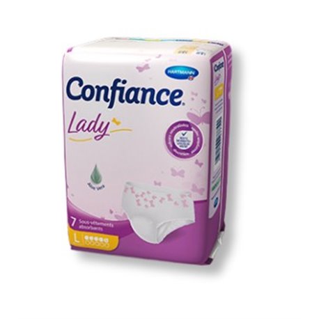 HARTMANN CONFIANCE LADY TAILLE L 5 GOUTTES 7 SOUS-VETEMENTS ABSORBANTS