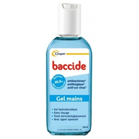 BACCIDE GEL HYDROALCOOLIQUE MAINS SANS RINCAGE 100ML