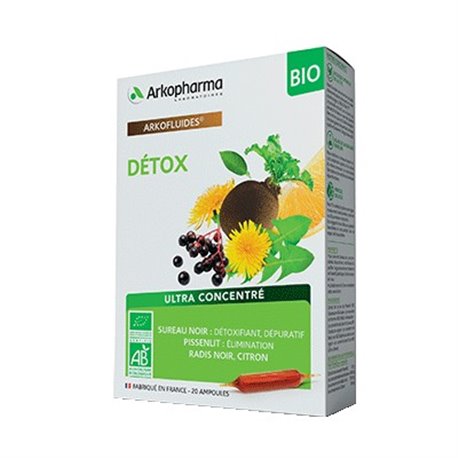 ARKOPHARMA ARKOFLUIDES BIO DETOX ULTRA CONCENTRE 20AMPOULES