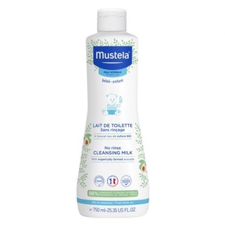 MUSTELA LAIT DE TOILETTE SANS RINCAGE 750ML