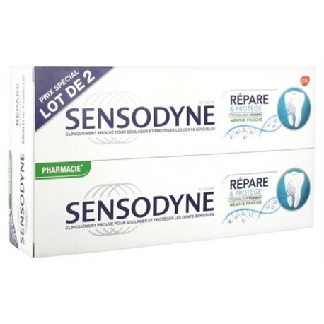 SENSODYNE REPARE & PROTEGE MENTHE FRAICHE LOT 2X 75ML