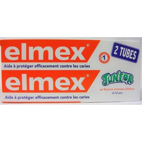 ELMEX JUNIOR 6-12 ANS LOT 2X 75ML