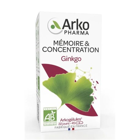 ARKOPHARMA GINKGO BIO MEMOIRE ET CONCENTRATION