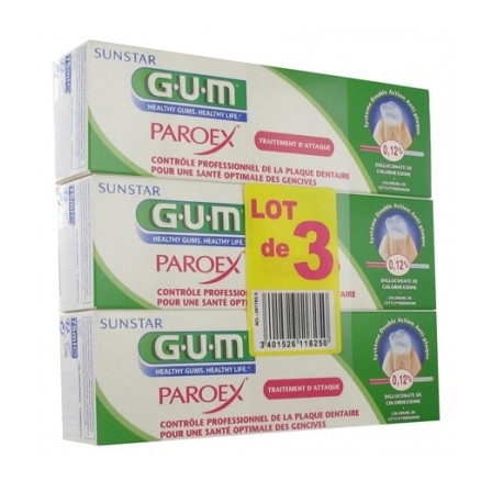 GUM PAROEX LOT 3X 75ML