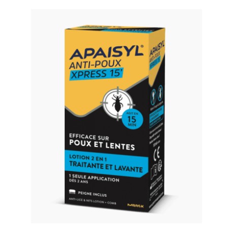 APAISYL ANTI-POUX XPRESS 15' FORMAT 100ML OU 200ML