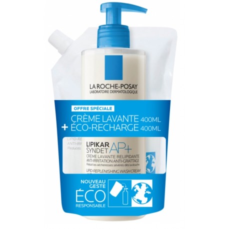 LA ROCHE POSAY LIPIKAR SYNDET AP+ 400ML + ECO-RECHARCHE 400ML