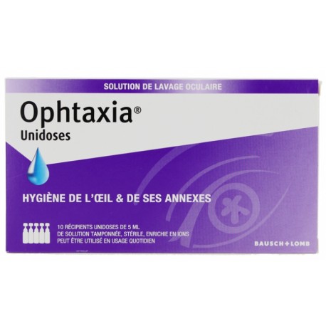 Ophtaxia solution de lavage oculaire 10 unidoses de 5ml 3401053843182