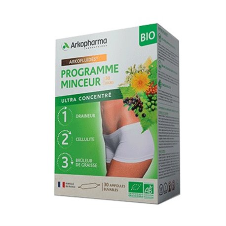 ARKOPHARMA ARKOFLUIDES PROGRAMME MINCEUR 30 JOURS BIO ULTRA CONCENTRE 30 AMPOULES