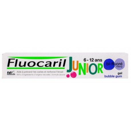 FLUOCARIL JUNIOR 6-12 ANS BI-FLUORE 145MG BUBBLE GUM 75ML