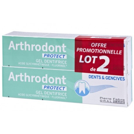 ARTHRODONT PROTECT GEL DENTIFRICE LOT 2X 75ML