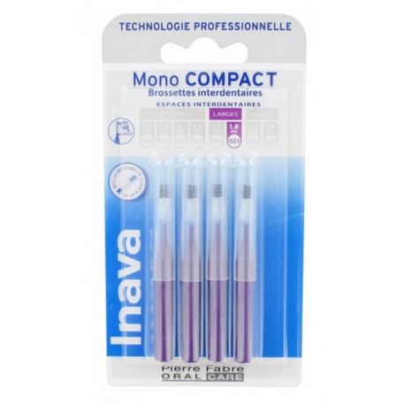 INAVA MONO COMPACT 4 BROSSETTES INTERDENTAIRES 1.8MM