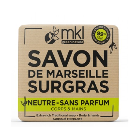 MKL SAVON DE MARSEILLE SURGRAS NEUTRE SANS PARFUM 100G