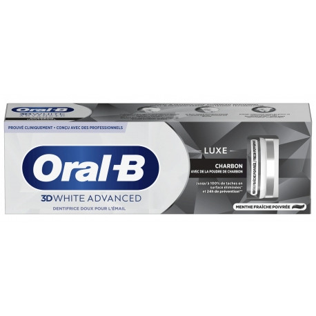 ORAL-B 3D WHITE ADVANCED LUXE CHARBON 75ML