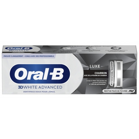 ORAL-B 3D WHITE ADVANCED LUXE CHARBON 75ML