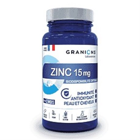 GRANIONS ZINC 15MG 60 GELULES VEGETALES