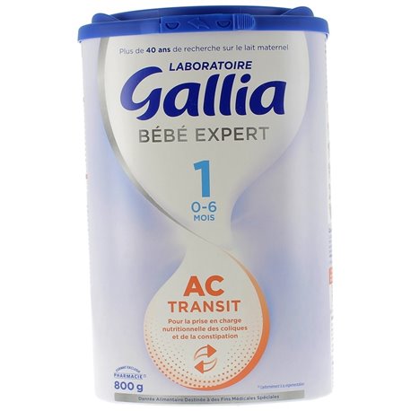 Gallia Bébé Expert AC Transit 1er Âge 800g