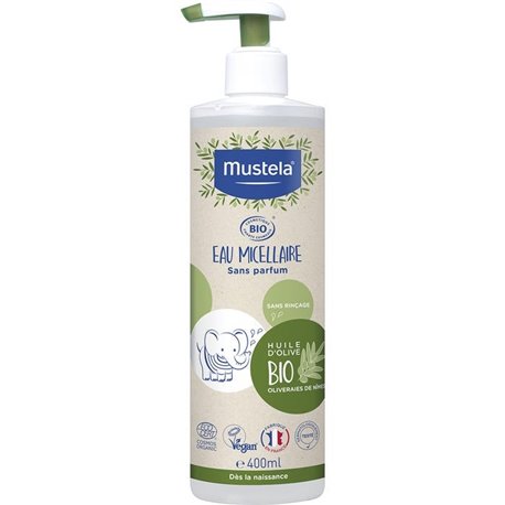 MUSTELA BIO EAU MICELLAIRE SANS PARFUM 400ML