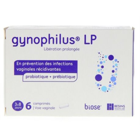 GYNOPHILUS LP PROBIOTIQUE + PREBIOTIQUE 6CP VAGINAUX