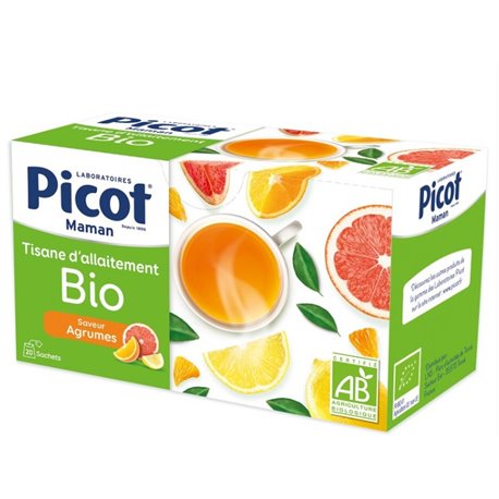 PICOT MAMAN TISANE D'ALLAITEMENT BIO SAVEUR AGRUMES 20 SACHETS