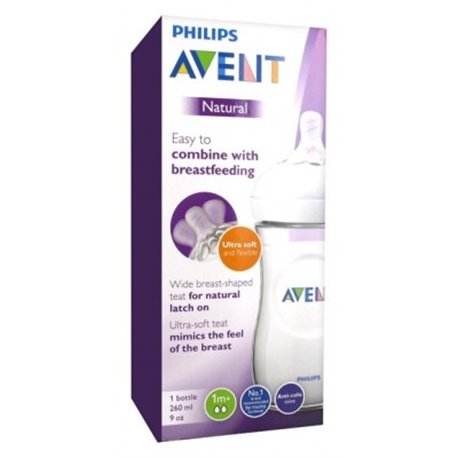 BIBERON AVENT NATURAL 1 MOIS+ 260ML