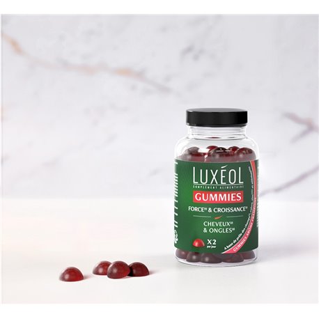 LUXEOL GUMMIES FORCE & CROISSANCE CHEVEUX & ONGLES AROME FRAMBOISE