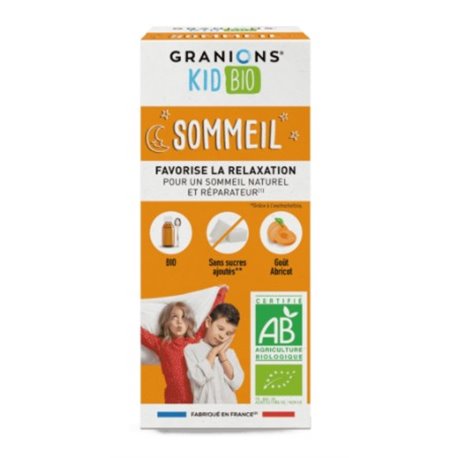 GRANIONS KIDS BIO SOMMEIL FAVORIS LA RELAXATION POUR UN SOMMEIL NATUREL ET REPARATEUR 125ML GOUT ABRICOT