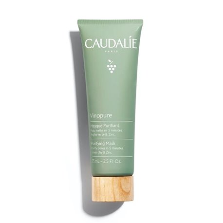 CAUDALIE VINOPURE MASQUE PURIFIANT PEAU NETTE EN 5 MIN ARGILE VERTE & ZINC 75ML