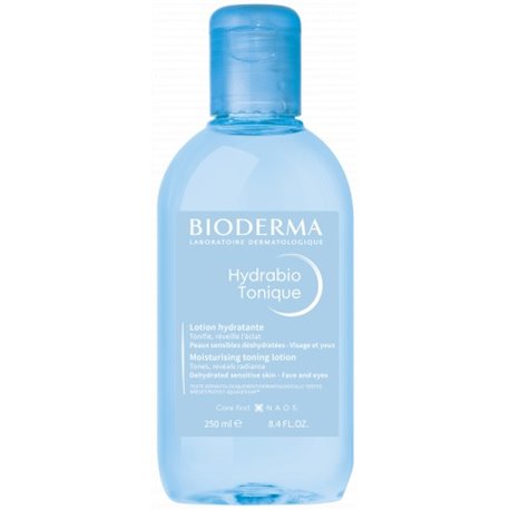 BIODERMA HYDRABIO TONIQUE LOTION HYDRATANTE TONIFIE REVEILLE L'ECLAT PEAUX SENSIBLES DESHYDRATEES VISAGE ET YEUX 250ML