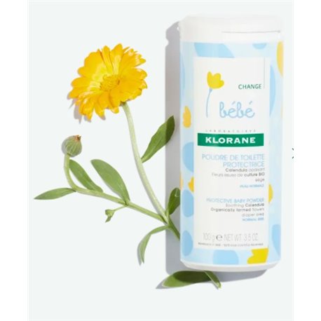 KLORANE BEBE POUDRE DE TOILETTE PROTECTRICE SIEGE PEAU NORMALE 100G