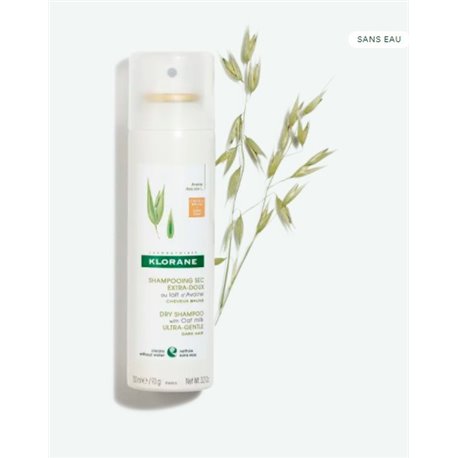 KLORANE SHAMPOOING SEC EXTRA-DOUX AU LAIT D'AVOINE CHEVEUX BRUNS 150ML