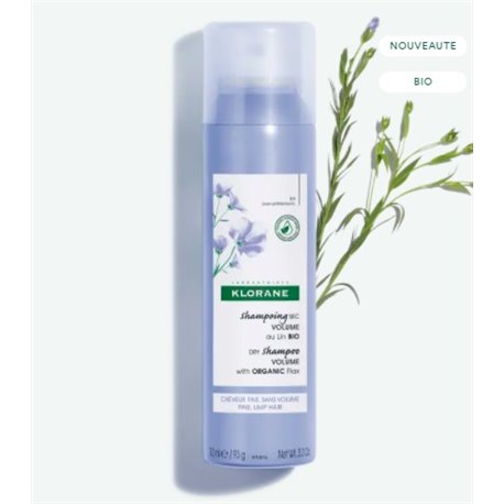 KLORANE SHAMPOING SEC VOLUME AU LIN BIO CHEVEUX FINS SANS VOLUME 150ML