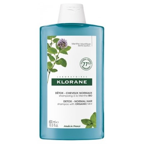 KLORANE SHAMPOING A LA MENTHE BIO DETOX-CHEVEUX NORMAUX 400ML