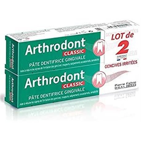 ARTHRODONT CLASSIC GENCIVES IRRITES PATE DENTIFRICE GINGIVALE LOT 2X 75ML