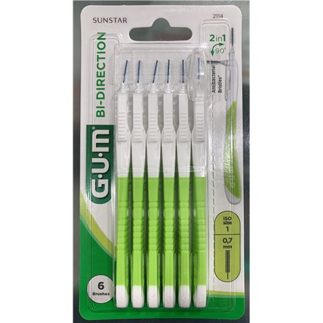 GUM BI-DRECTION 0.7MM 6 BROSSETTES