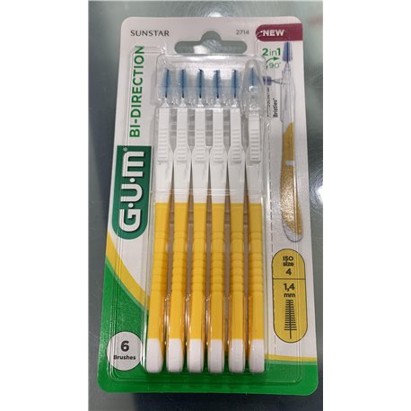 GUM BI-DIRECTION 1.4MM 6 BROSSETTES