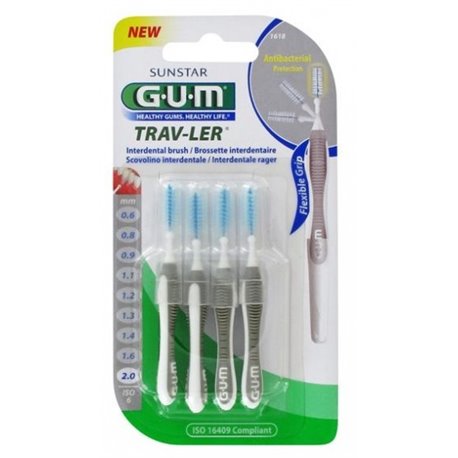 GUM TRAV-LER 4 BROSSETTES 2.0MM MODELE 1618