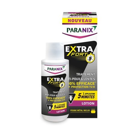PARANIX EXTRA FORT ANTI-POUX ET LENTES LOTION 1 APPLICATION 5MIN 100ML