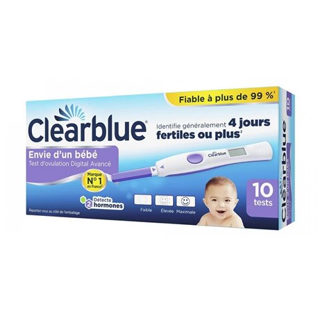 CLEARBLUE TEST D'OVULATION DIGITAL AVANCE 10 TESTS