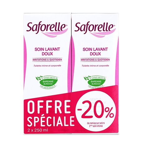 SAFORELLE SOIN LAVANT DOUX IRRITATIONS & QUOTIDIEN OFFRE SPECIALE 2X 250ML