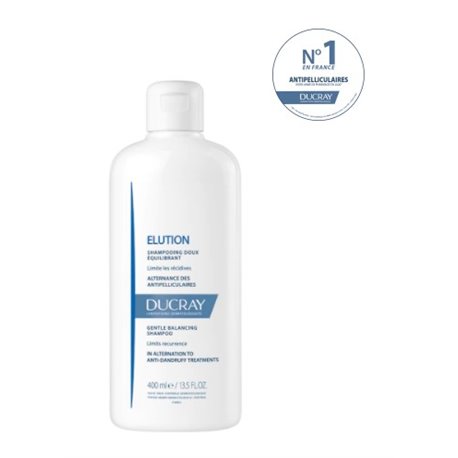 DUCRAY ELUTION SHAMPOOING DOUX EQUILIBRANT ALTERNANCE DES ANTIPELLICULAIRES 400ML