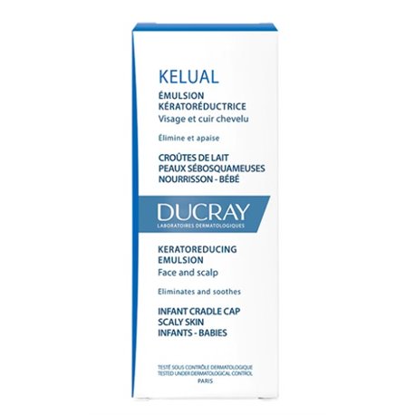 DUCRAY KELUAL EMULSION KERATOREDUCTRICE VISAGE ET CUIR CHEVELU CROUTE DE LAIT PEAUX SEBOSQUAMEUSES BEBE-NOURRISSON 50ML