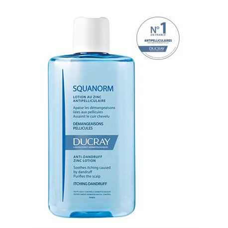 DUCRAY SQUANORM LOTION AU ZINC ANTIPELLICULAIRE DEMANGEAISONS PELLICULES 200ML