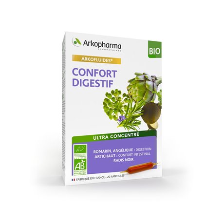 ARKOPHARMA ARKOFLUIDES CONFORT DIGESTIF BIO ULTRA CONCENTRE 20 AMPOULES