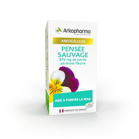 ARKOPHARMA PENSEE SAUVAGE AIDE A PURIFIER LA PEAU 45 GELULES