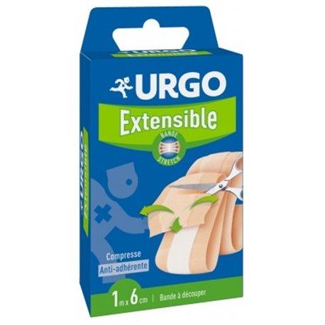 URGO PANSEMENTS EXTENSIBLE 1M X 6CM BANDE A DECOUPER