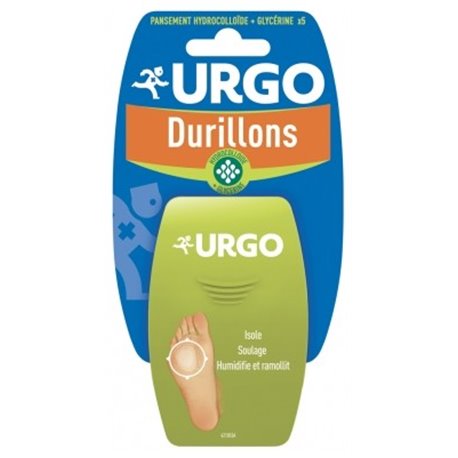 URGO DURILLONS PANSEMENT HYDROCOLLOIDE + GLYCERINE 5 PANSEMENTS