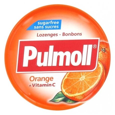 PULMOLL BONBONS ORANGE + VIT C SANS SUCRES 45G