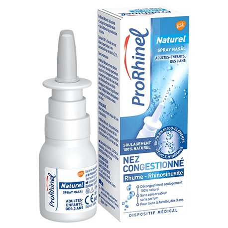 PRORHINEL NATUREL NEZ CONGESTIONNE RHUME-RHINOSINUSITE SPRAY NASAL ADULTES-ENFANTS DES 3 ANS 20ML