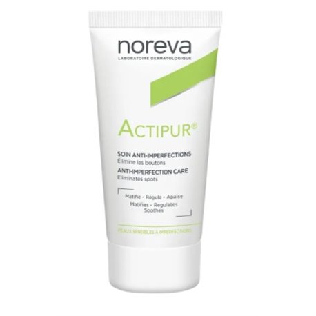 NOREVA ACTIPUR SOIN ANTI-IMPERFECTIONS MATIFIE REGULE APAISE NON COMEDOGENE 30ML