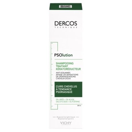 VICHY DERCOS PSOLUTION SHAMPOOING TRAITANT KERATOREDUCTEUR CUIRS CHEVELUS A TENDANCE PSORIASIQUE 200ML